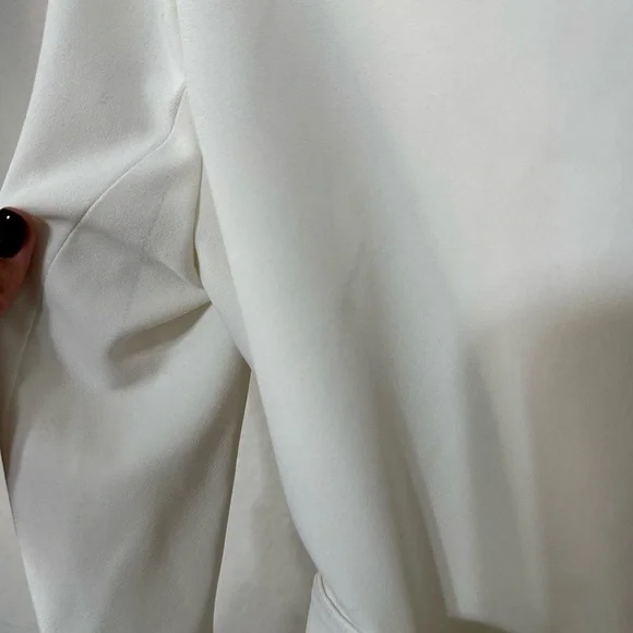 Alice + Olivia Wheaton Shawl Colllar Wrap Blazer in Off White - Picture 11 of 16